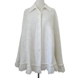 vtg 60s 70s CUDDLEKNIT poncho cape